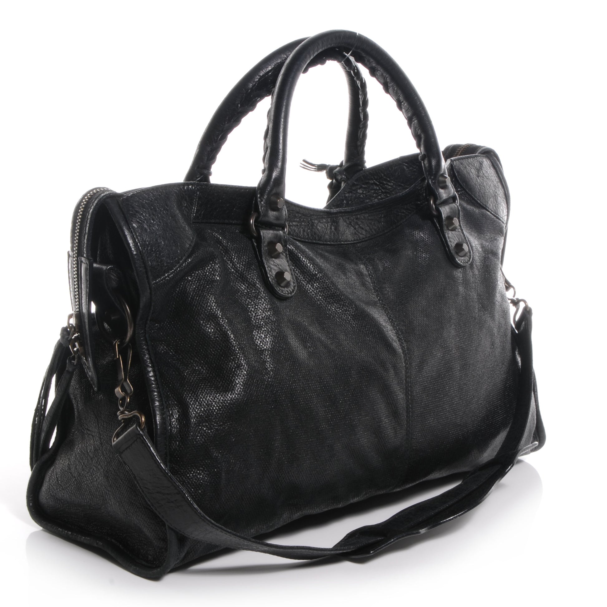 Balenciaga Agneau Perforated City Black 3 of 9