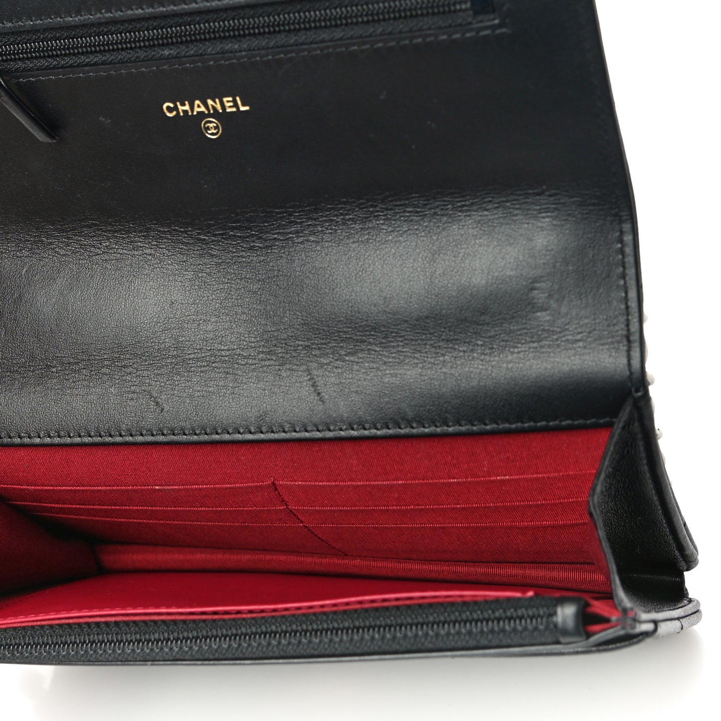 Lambskin Quilted Chanel 19 Wallet On Chain WOC Black