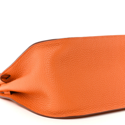 Hermes Taurillon Clemence Jypsiere 28 Orange 9 of 12