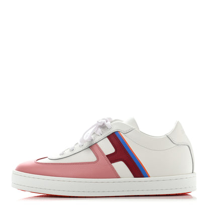 Hermes Epsom Womens Boomerang Sneakers 37.5 Multicolore Rose Pale 1 of 8