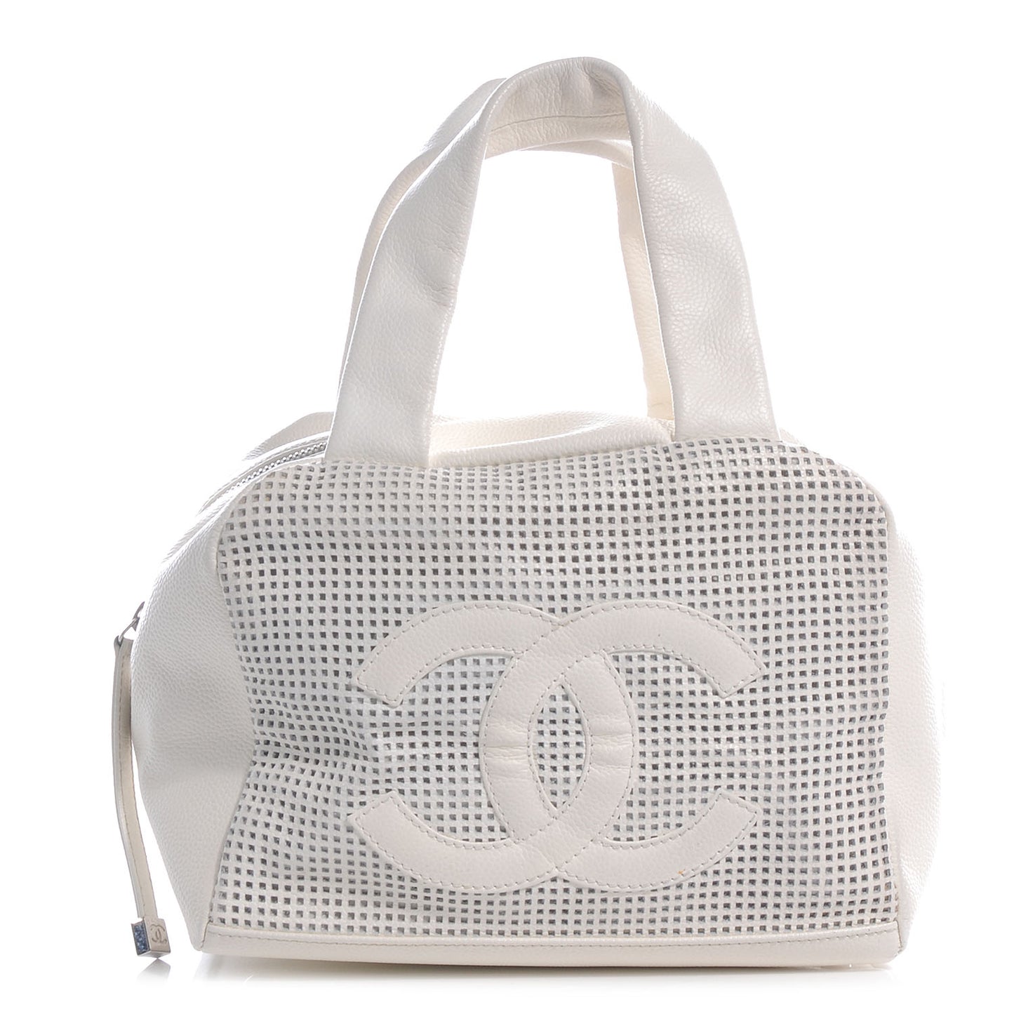 Leather Perforated Bowler White