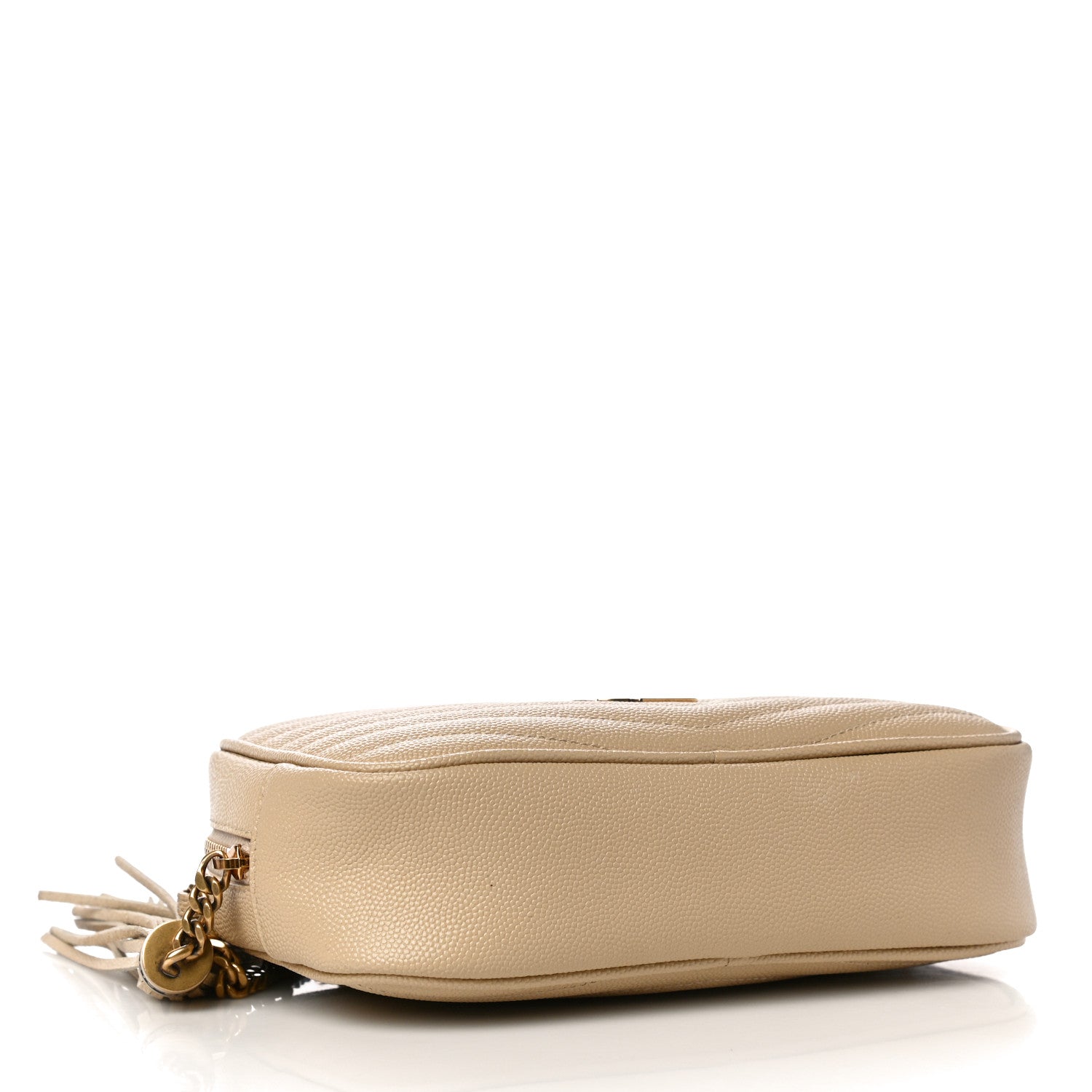 Saint Laurent Grain De Poudre Matelasse Monogram Mini Lou Camera Bag Dark Beige 4 of 11