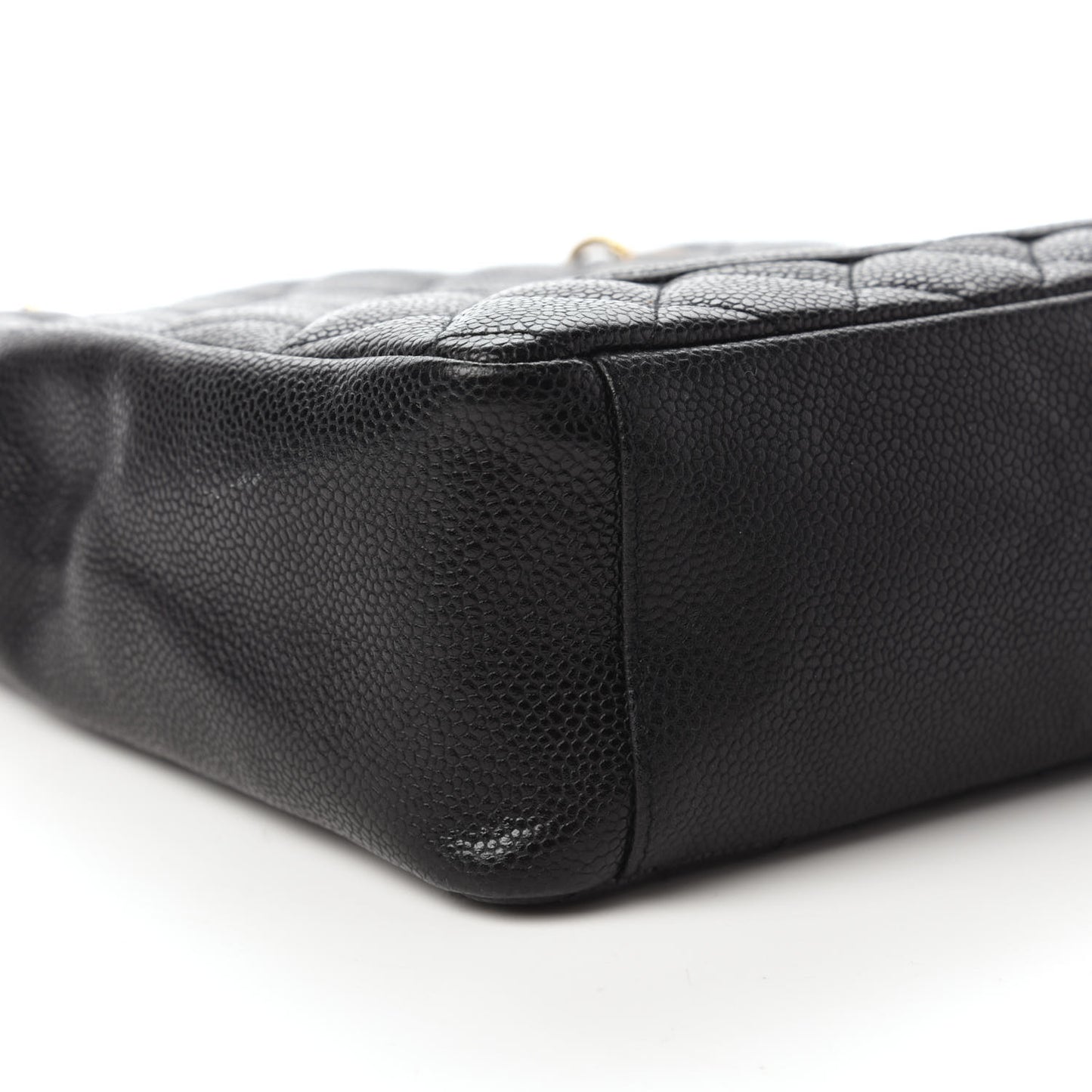 Caviar Quilted Petit Shopping Tote PST Black