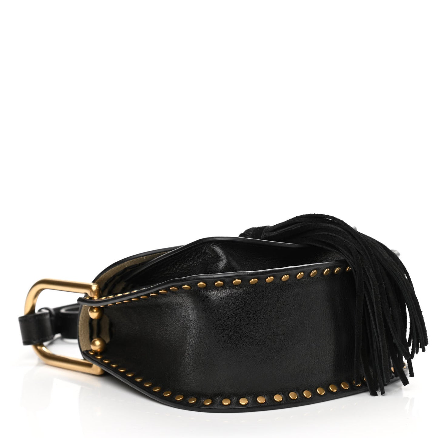 Calfskin Braided Mini Hudson Shoulder Bag Black
