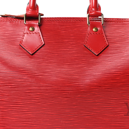 Louis Vuitton Epi Speedy 25 Castillan Red 7 of 9
