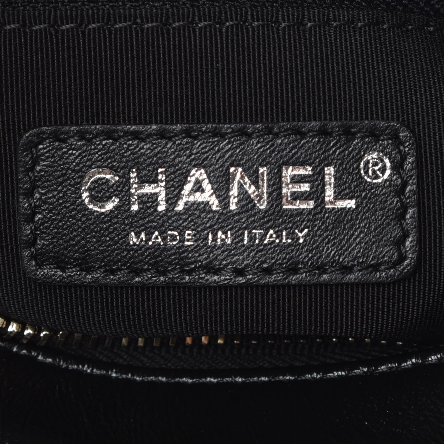 Chanel Metallic Crumpled Goatskin Quilted Small Gabrielle Hobo Black Gold 8 of 10