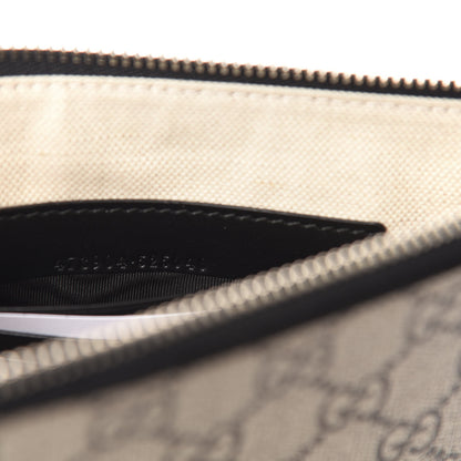 Gucci GG Supreme Monogram Kingsnake Zip Wristlet Pouch Beige Black 7 of 8