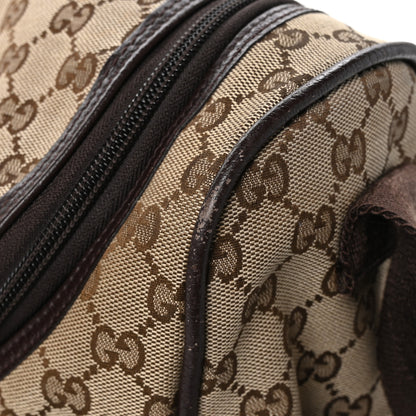 Gucci Monogram Natural Pigskin Large Diaper Bag Beige Ebony Cocoa Dark Chocolate 14 of 16