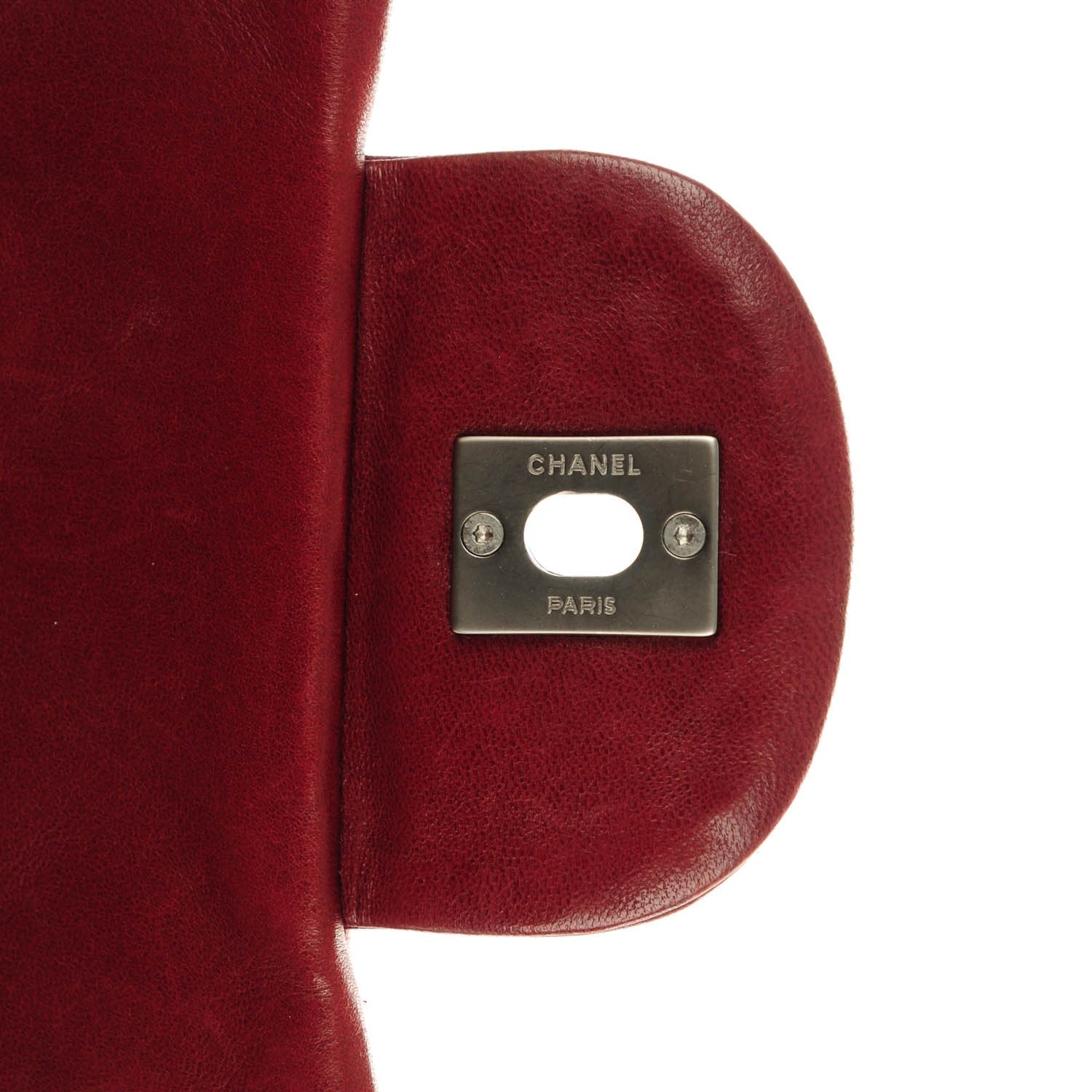 Chanel Lambskin Quilted Jumbo Single Flap Dark Red 5 of 8