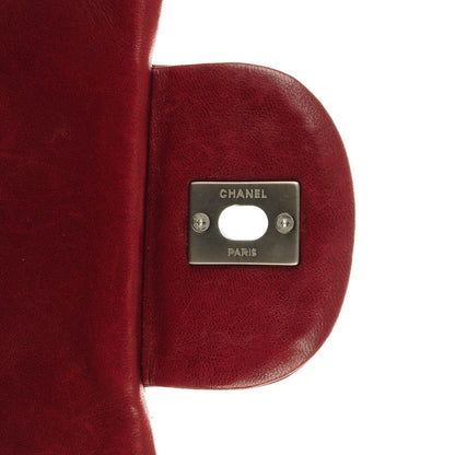 Chanel Lambskin Quilted Jumbo Single Flap Dark Red 5 of 8