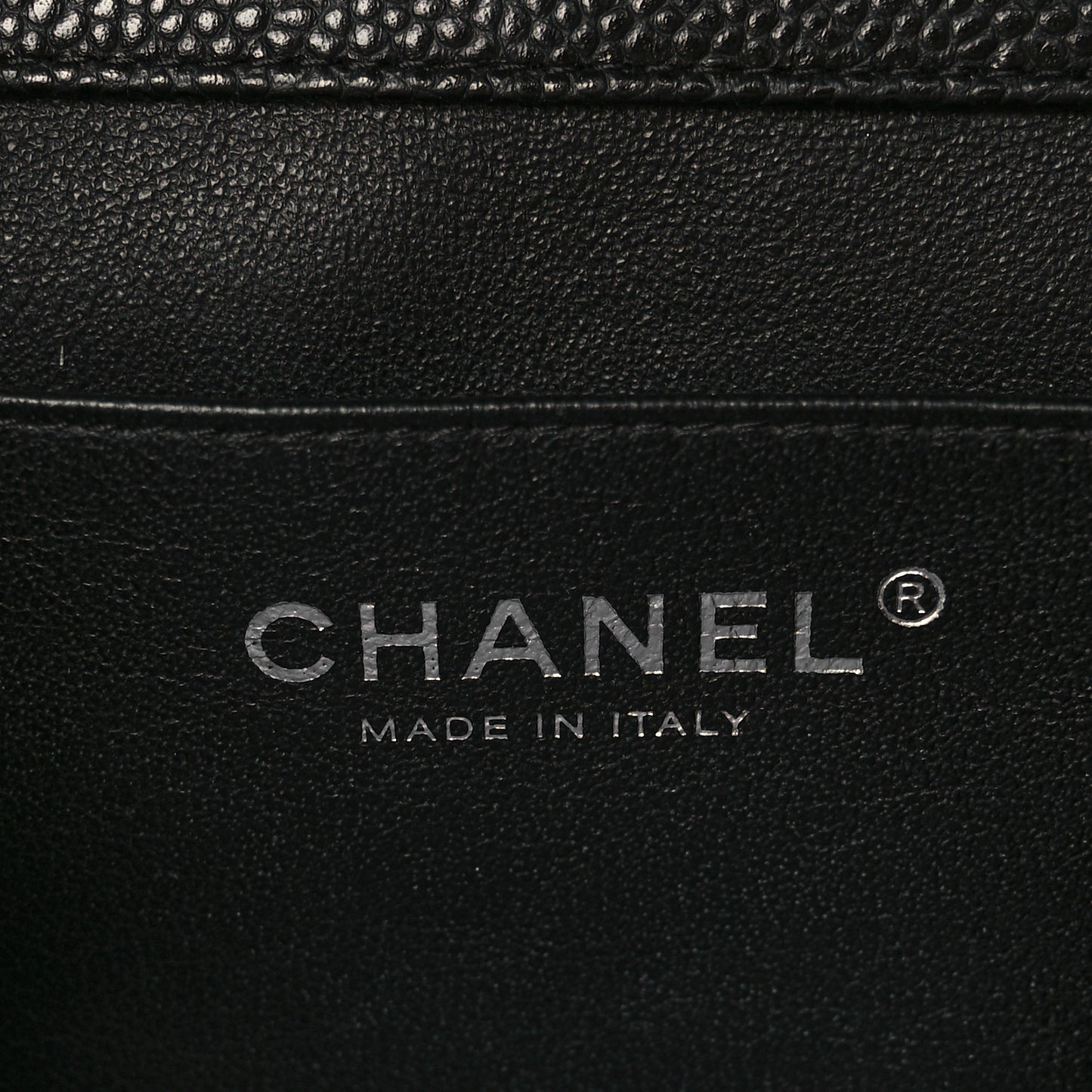 Caviar Quilted Clutch With Chain Flap Black