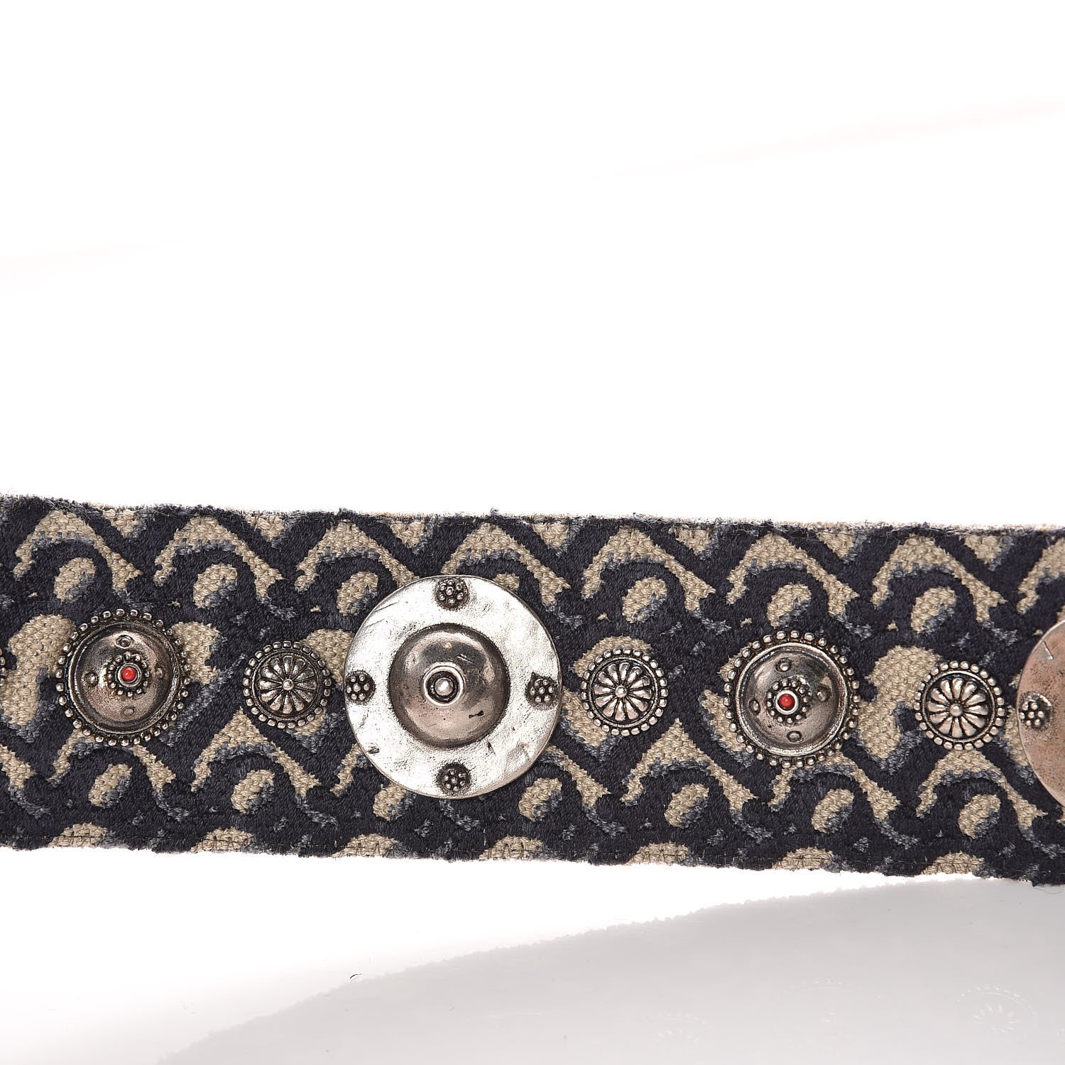 Christian Dior Oblique Studded Shoulder Strap Blue 5 of 6