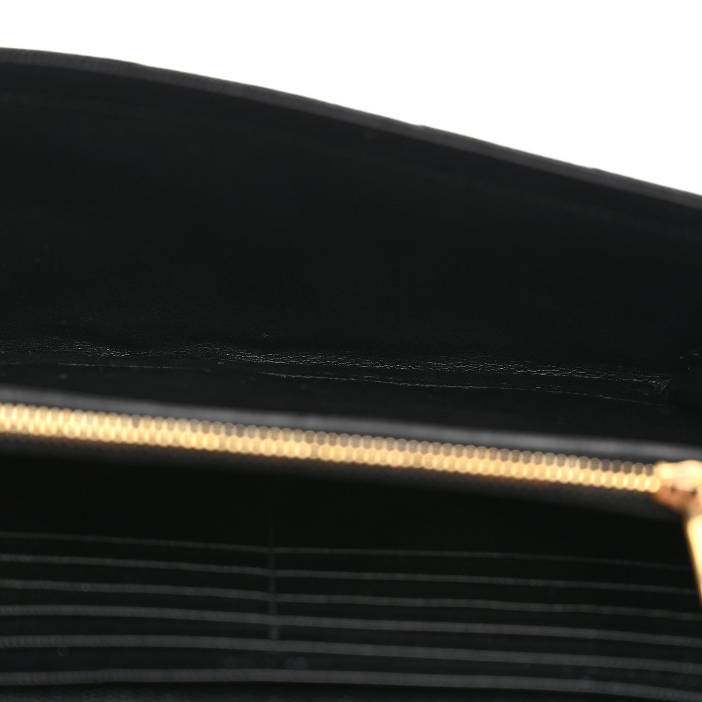 Grain De Poudre Matelasse Chevron Monogram Chain Wallet Black