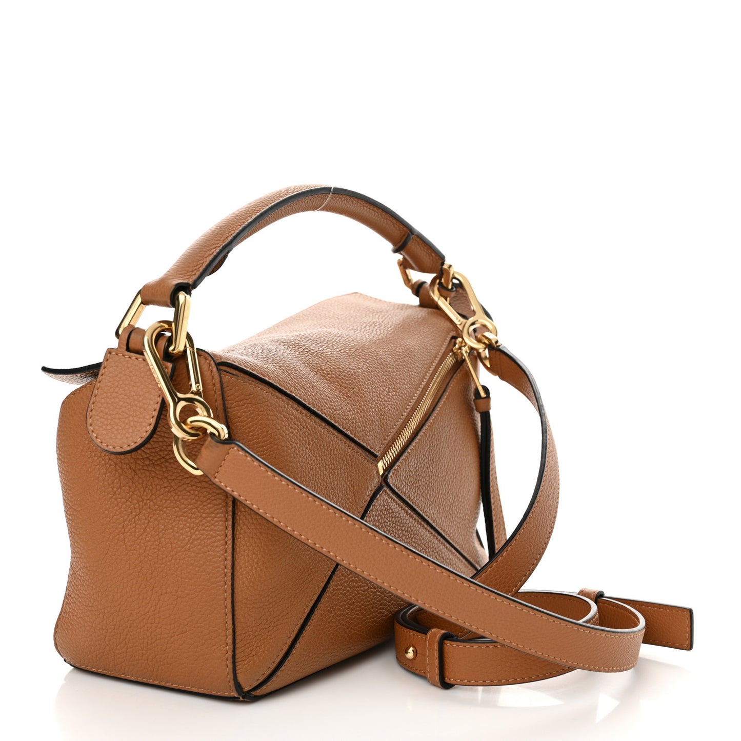 Calfskin Small Puzzle Bag Light Caramel