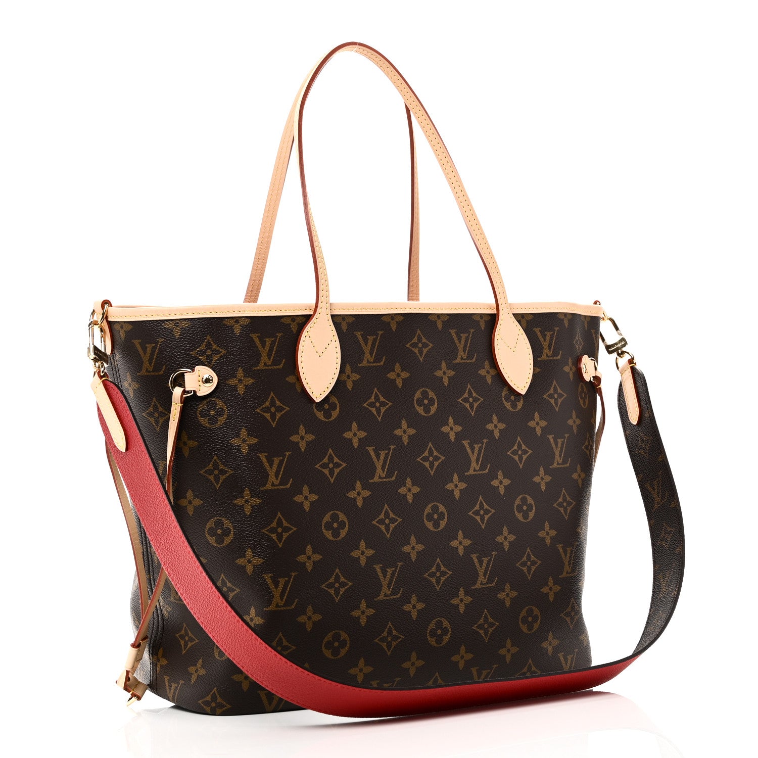 Louis Vuitton Monogram Inside Out Neverfull Bandouliere MM Rouge Sari 3 of 10