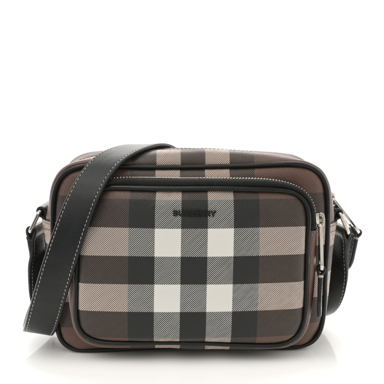 Burberry Canvas Check Paddy Messenger Birch Brown 1 of 10