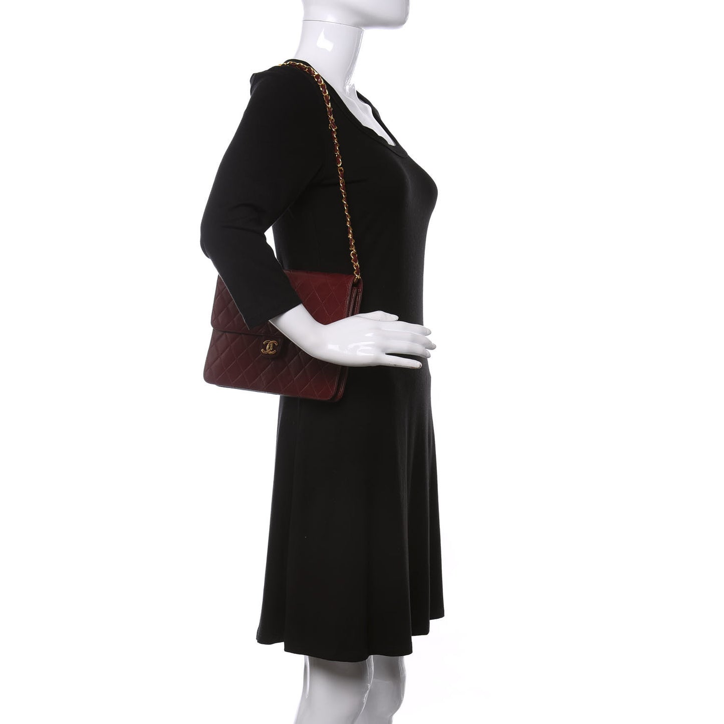 Lambskin Quilted Medium Single Flap Red