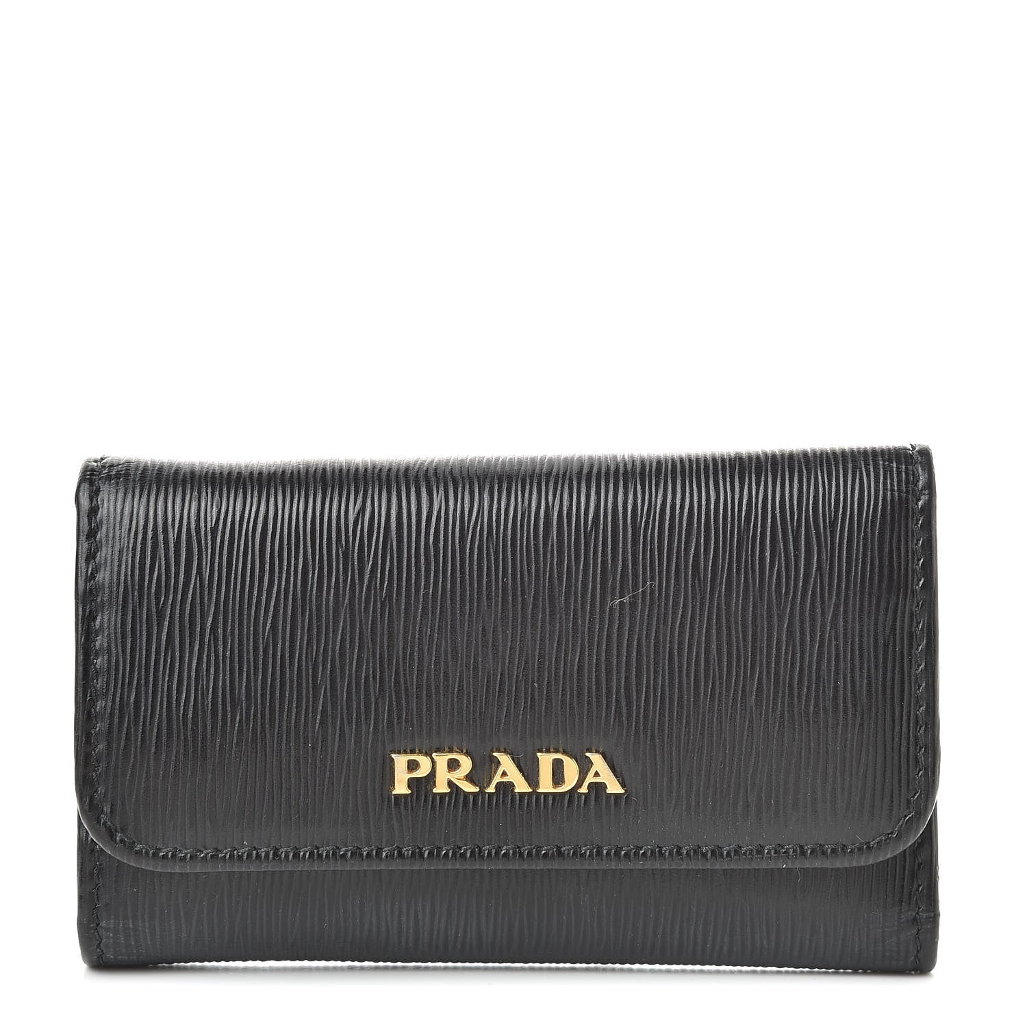 Prada Vitello Move 6 Key Holder Black Lacca 1 of 9