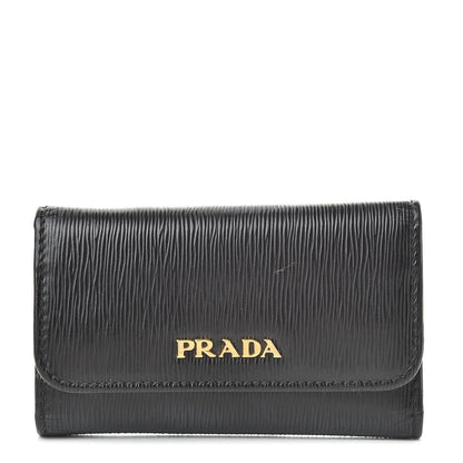Prada Vitello Move 6 Key Holder Black Lacca 1 of 9