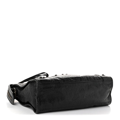 Balenciaga Agneau Classic Hardware S City Logo Strap Black White 3 of 9