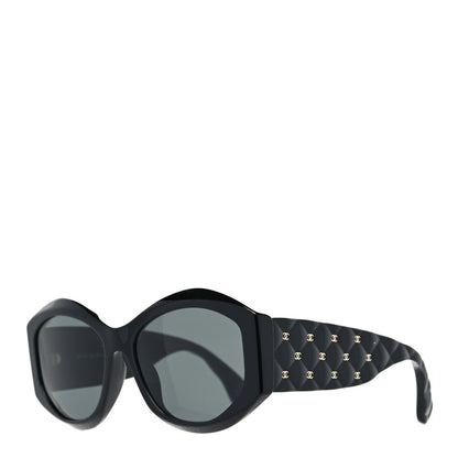 Chanel Acetate Quilted CC Sunglasses 5486-A Black 1 of 8