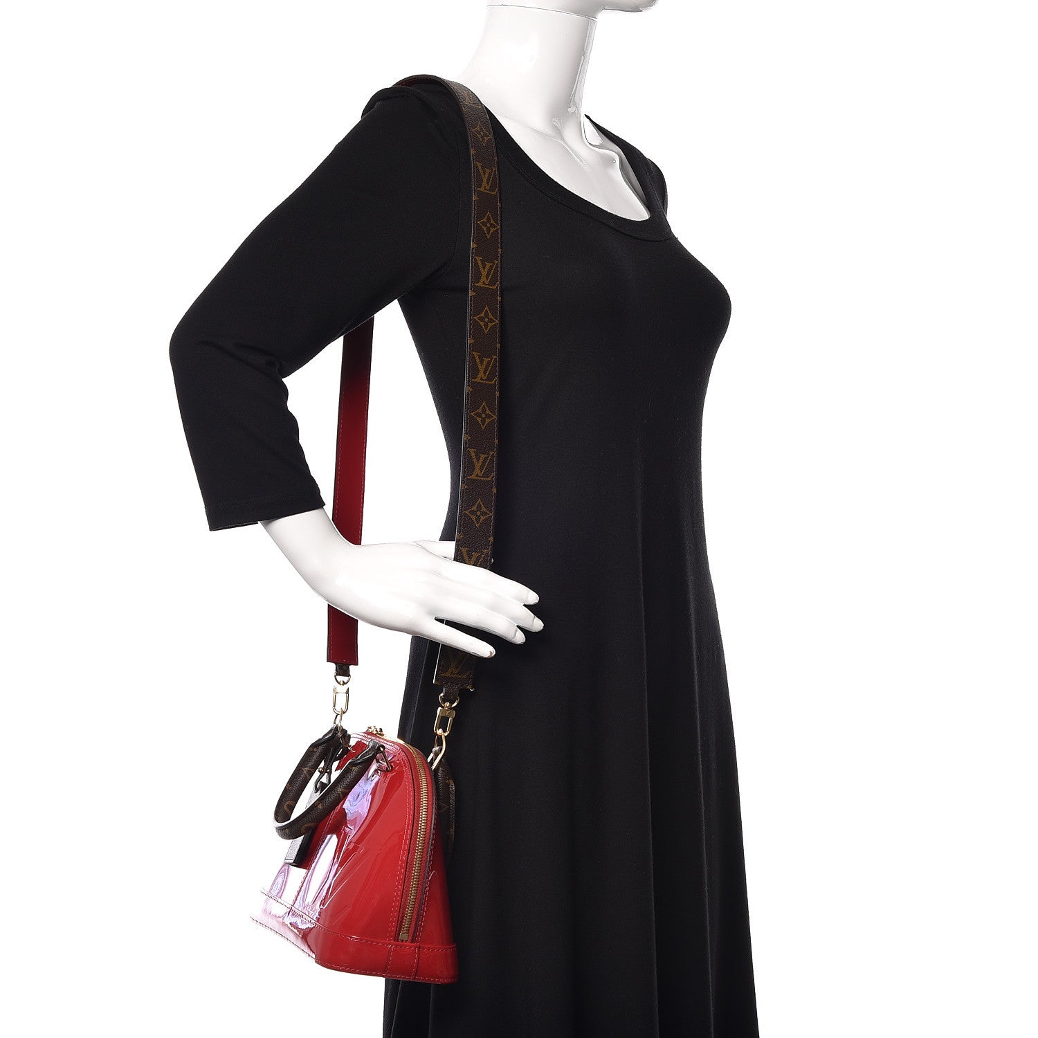 Louis Vuitton Patent Monogram Alma BB Scarlet 2 of 9