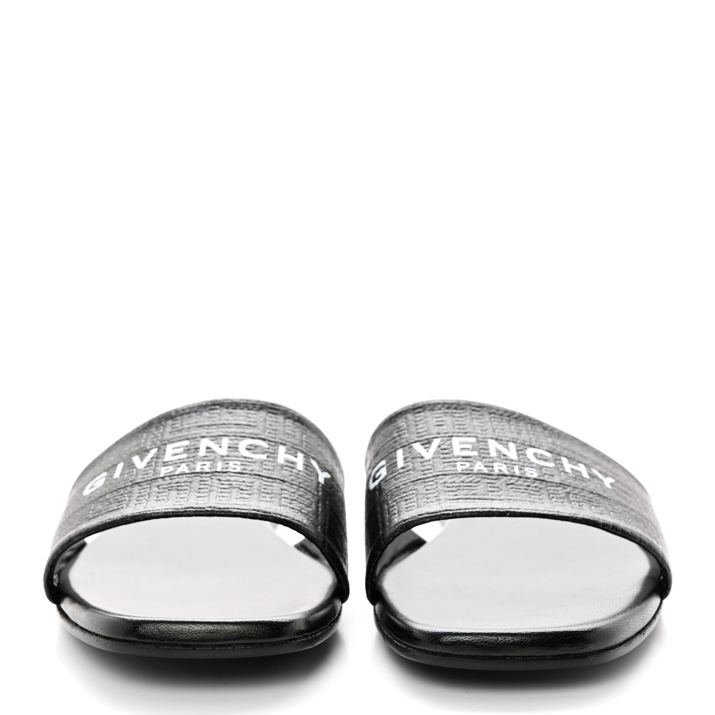 Coated Canvas Logo 4G Embossed Flat Sandals 38 Black