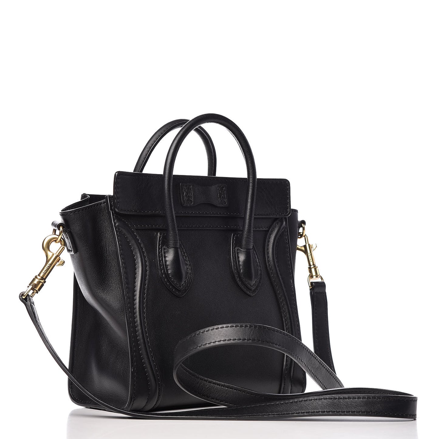 Smooth Calfskin Nano Luggage Black