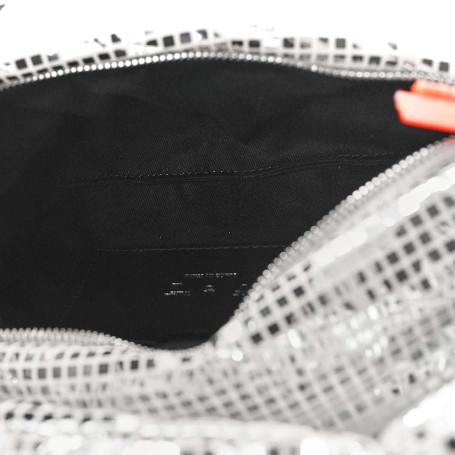 Off-White Puffy Disco Pump Pouch Crossbody Bag Silver 5 of 12