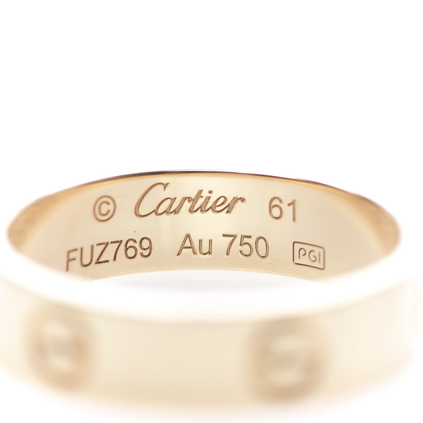 18K Yellow Gold 5.5mm LOVE Ring 61 9.5