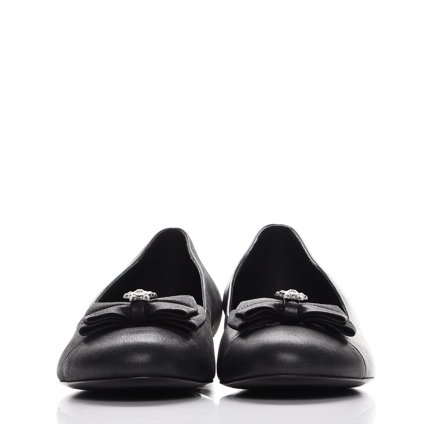 Buffalo Glitter Bow Ballerina Flats 38.5 Black
