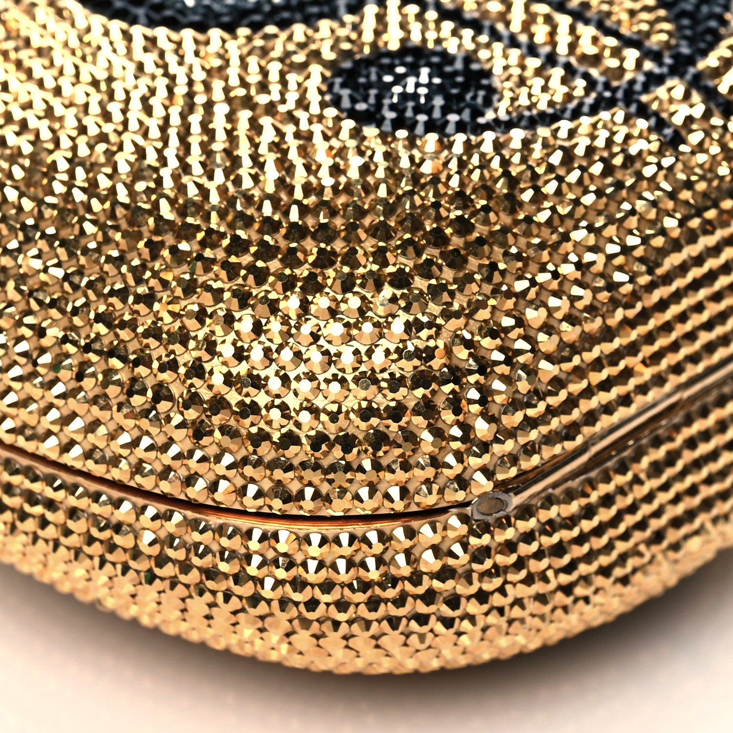Judith Leiber Crystal Money Bags Minaudiere Clutch Gold 8 of 10