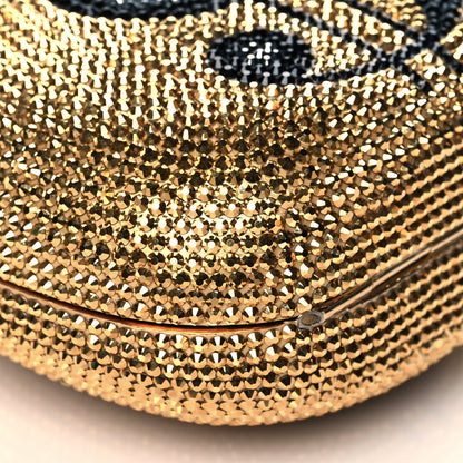 Judith Leiber Crystal Money Bags Minaudiere Clutch Gold 8 of 10