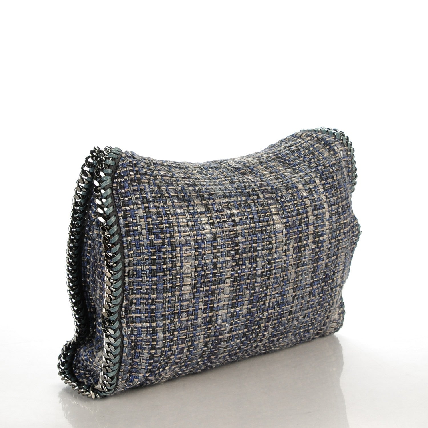 Stella McCartney Metallic Woven Boucle Falabella Blue 3 of 9