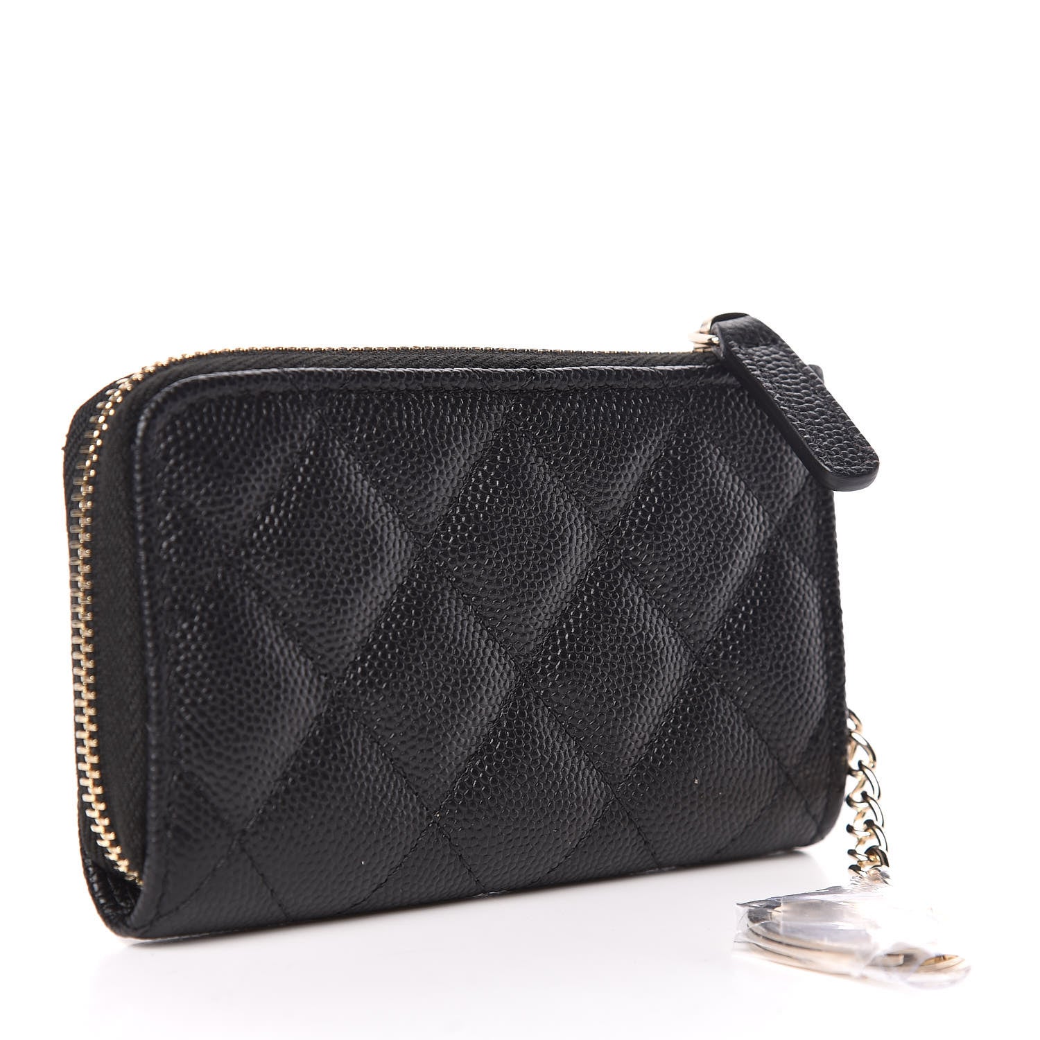 Chanel Caviar Quilted Key Holder Case Black 3 of 8