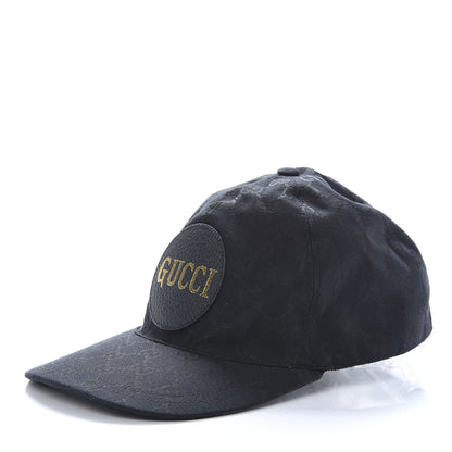 Gucci Monogram Textured Dollar Calfskin Zeno Baseball Hat M Black 1 of 8