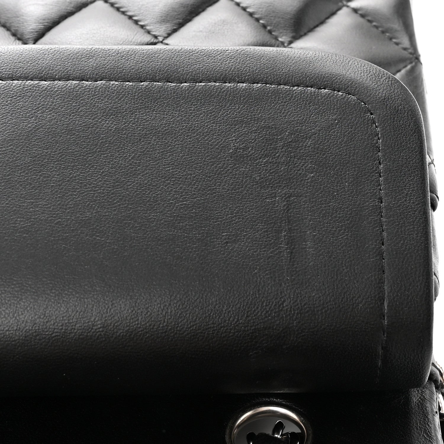 Chanel Lambskin Quilted Medium Double Flap Black 12 of 13