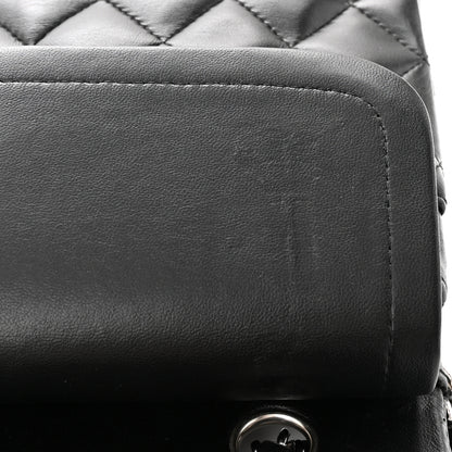 Chanel Lambskin Quilted Medium Double Flap Black 12 of 13