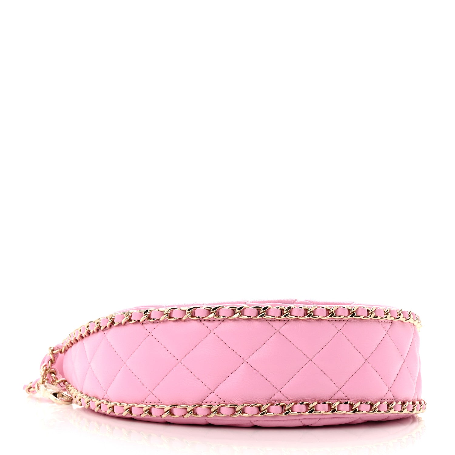 Chanel Lambskin Quilted Small Hobo Bag Pink 4 of 10