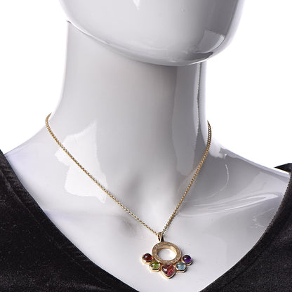 Bulgari 18K Yellow Gold Citrine Peridot Tourmaline Topaz Amethyst Allegra Pendant Necklace 2 of 6
