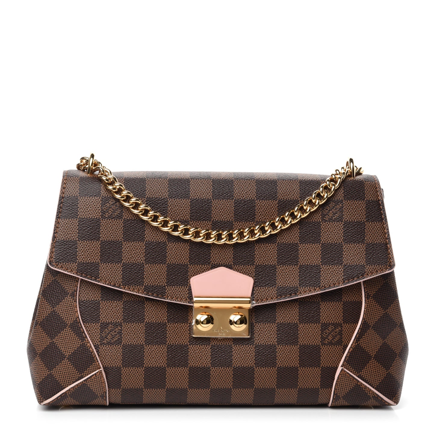 Damier Ebene Caissa Clutch Rose Ballerine