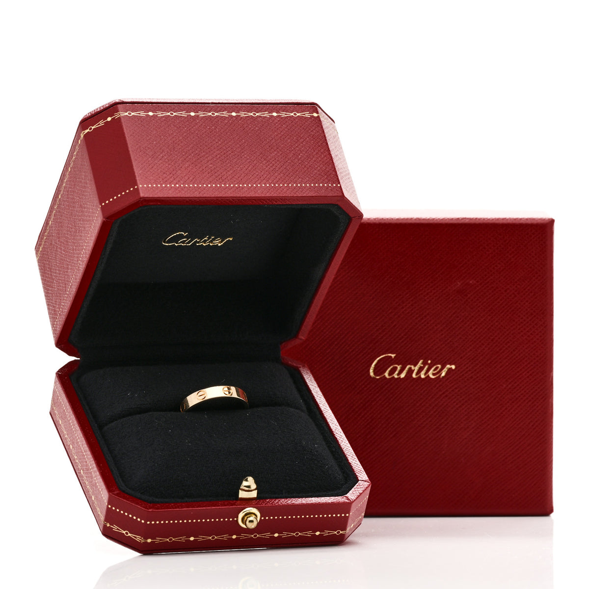 Cartier 18K Yellow Gold 3.5mm LOVE Wedding Band Ring 53 6.5 6 of 6