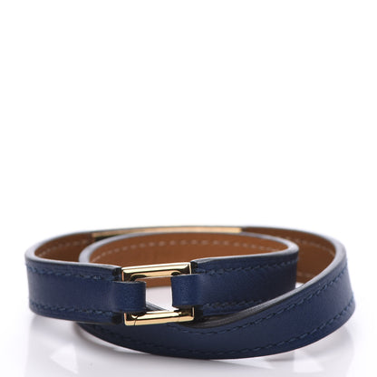 Hermes Swift Rivale Double Tour Bracelet T2 Bleu Saphir 2 of 6