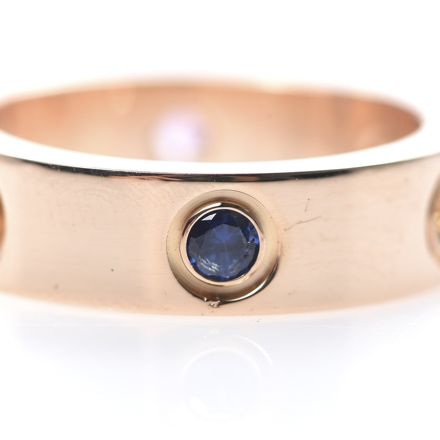 Cartier 18K Pink Gold Sapphire Garnet Amethyst 5.5mm LOVE Ring 53 6.25 7 of 7