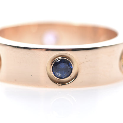 Cartier 18K Pink Gold Sapphire Garnet Amethyst 5.5mm LOVE Ring 53 6.25 7 of 7