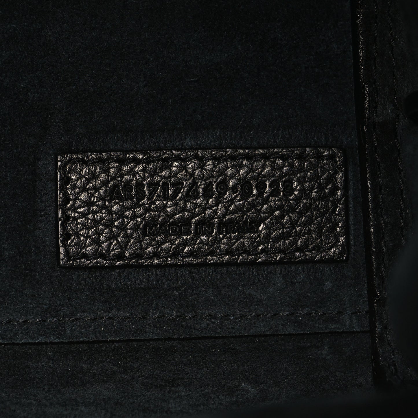Grained Calfskin Nano Supple Sac De Jour Black