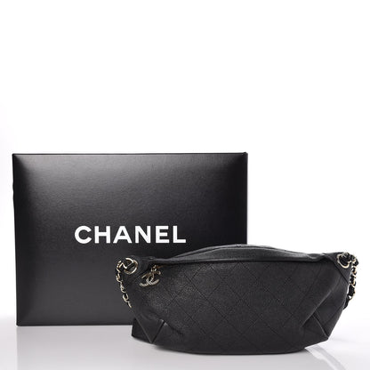 Chanel Caviar Quilted Zip and Carry Waist Bag Fanny Pack Black 8 of 8