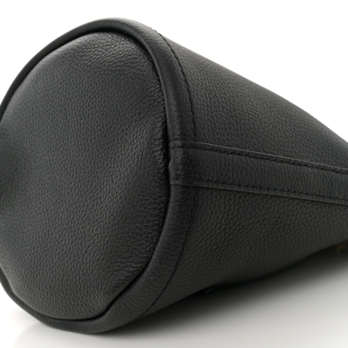 Grained Calfskin Mini The Bucket Bag Black