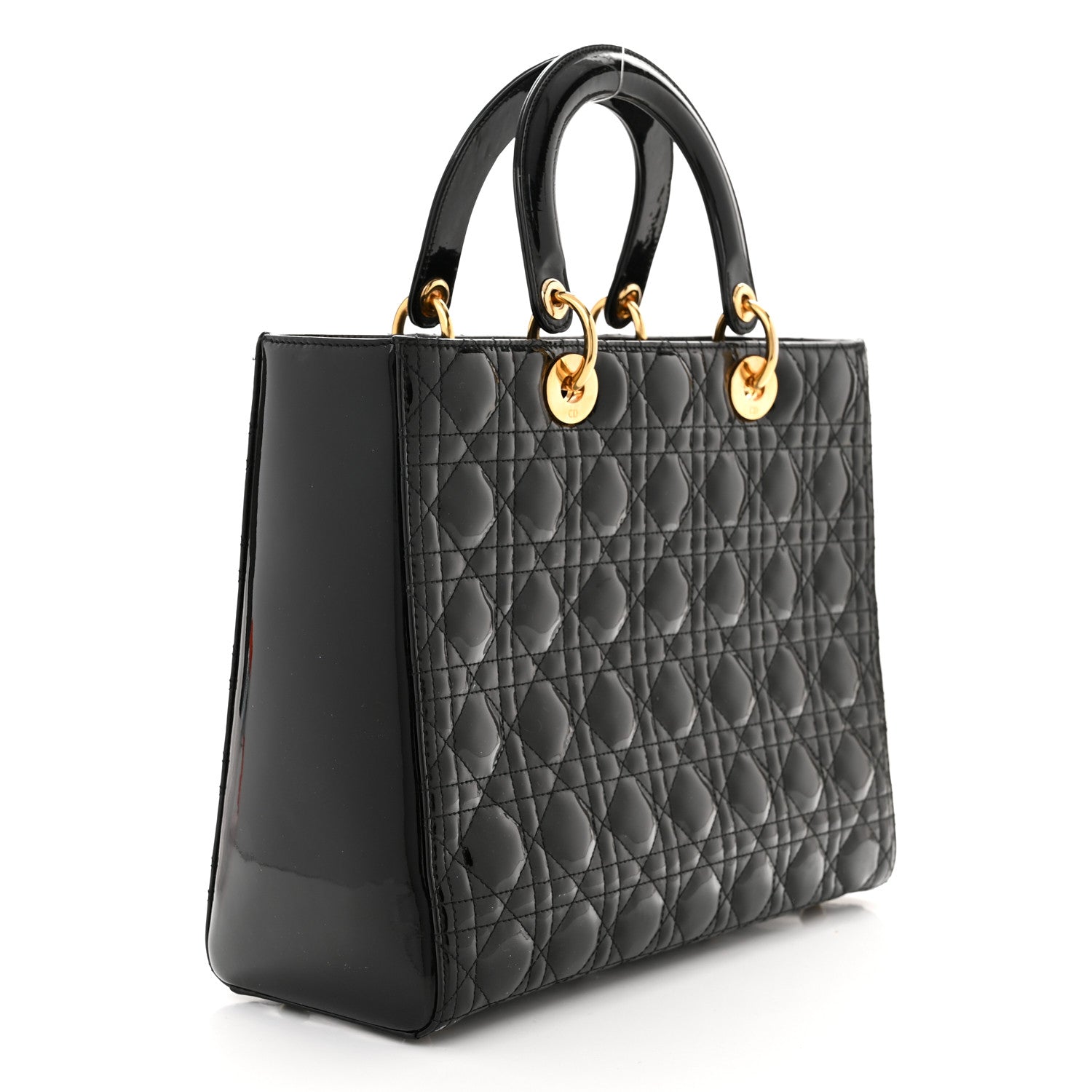 Christian Dior Patent Cannage Large Lady Dior Black 3 of 13