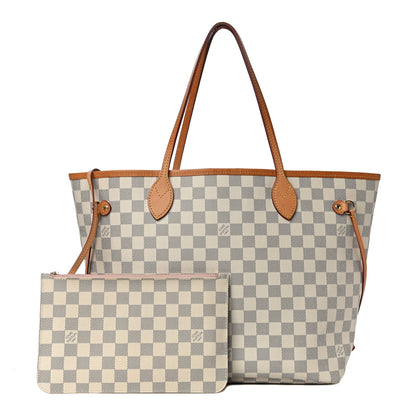 Louis Vuitton Damier Azur Neo Neverfull MM Rose Ballerine 1 of 16